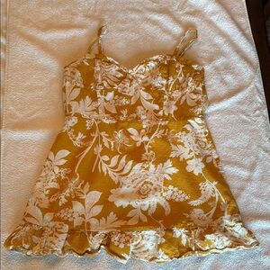 Wild Fable Yellow/Muatard Floral Mini Dress
